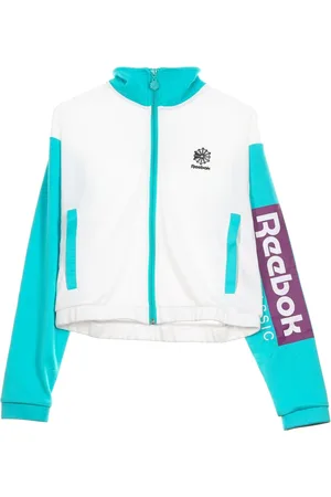 Reebok Sweatshirts & Hoodies, Dames, Veelkleurig, M, Wit Track Jacket voor Vrouwen