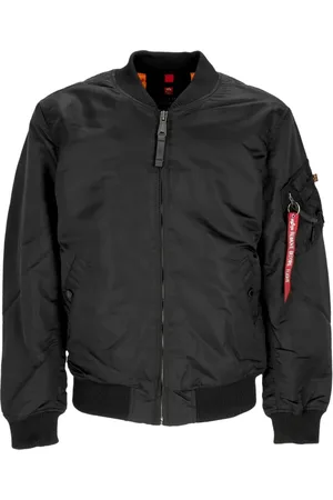 Alpha Industries Jassen, Heren, Zwart, L, Polyester, Draken Geborduurd Bomberjack