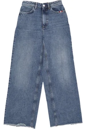 AMISH Jeans, Dames, Blauw, W25, Denim, Gebruikte Gesneden Denim Jeans voor Vrouwen