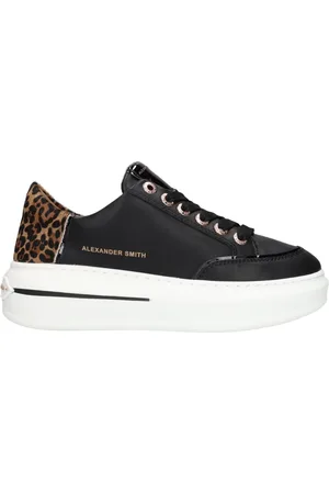 Alexander Smith Schoenen, Dames, Zwart, 40 EU, Leer, Lancaster Woman Lage Sneakers