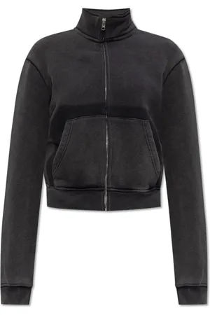 Alexander Wang Sweatshirts & Hoodies, Dames, Grijs, L, Katoen, Sweatshirt met vintage-effect