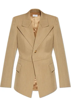 Burberry Jassen, Dames, Bruin, 3Xs, Wol, Wollen Blazer