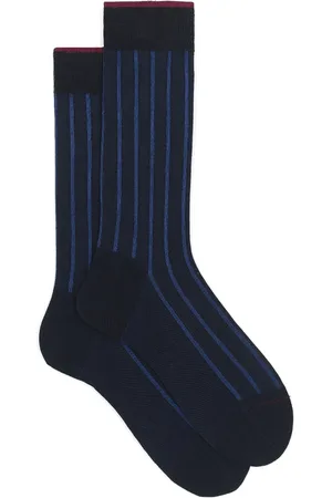Gallo Ondergoed, Heren, Blauw, L, Katoen, Blauwe Twin-Rib Katoenen Sokken
