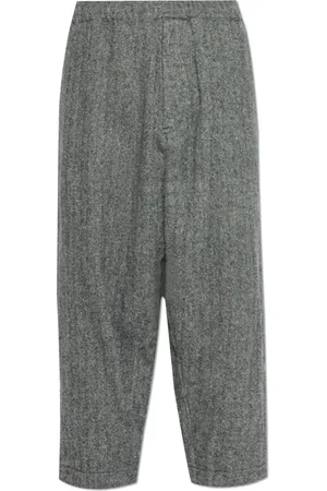 Comme des Garçons Broeken, unisex, Grijs, L, Wol, Wollen Broek