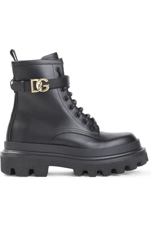 Dolce & Gabbana Schoenen, Dames, Zwart, 36 EU, Leer, Zwarte enkellaarzen voor vrouwen