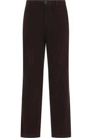 RANRA Broeken, Heren, Bruin, M, Katoen, Bruine Katoenen Trendy Broek Aw 24