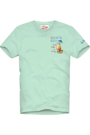 MC2 SAINT BARTH Tops, Heren, Groen, S, Korte mouw T-shirt voor mannen
