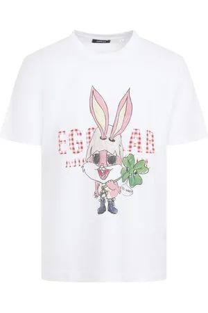 EgonLab Tops, Heren, Wit, L, Katoen, Wit T-shirt Stijlvol Comfortabel Garderobe Upgrade