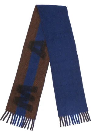 Marni Accessoires, Dames, Blauw, ONE Size, Wol, Alpaca Sjaal