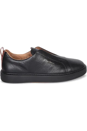 santoni Schoenen, Heren, Zwart, 43 EU, Leer, Zwarte Sneakers voor Mannen