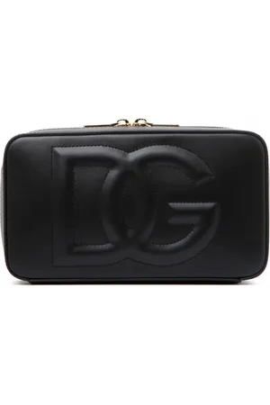 Dolce & Gabbana Tassen, Dames, Zwart, ONE Size, Leer, Zwarte Leren Crossbody Tas