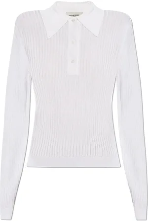 OFFICINE GENERALE Tops, Dames, Wit, L, Geribbelde top