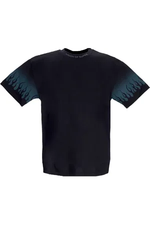 Vision Of Super Tops, Heren, Zwart, M, Katoen, Flames Logo T-shirt Zwart/Groen