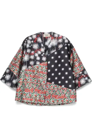 ALESSANDRO ENRIQUEZ Blouses & Shirts, Dames, Veelkleurig, S, Zwart Sea Kleding Crossover Hals Top