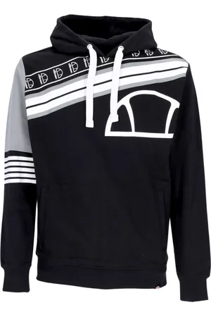 Ellesse Sweatshirts & Hoodies, Heren, Zwart, L, Katoen, Zwarte Hoodie Lichtgewicht Heren