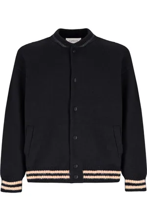 LANEUS Jassen, Heren, Zwart, 2Xl, Kasjmier, Bomber Varsity Cashmere