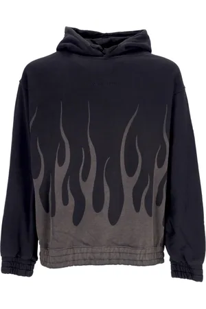 Vision Of Super Sweatshirts & Hoodies, Heren, Zwart, M, Katoen, Zwarte Corrosive Flames Hoodie