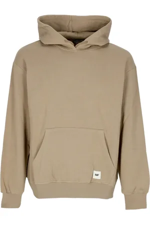 Caterpillar Sweatshirts & Hoodies, Heren, Bruin, M, Katoen, Label Logo Hoodie Lemon Pepper