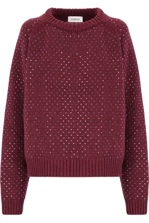 LANEUS Truien, Dames, Rood, S, Wol, Maglia Girocollo Hotfix