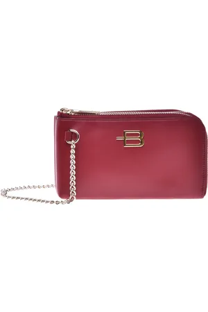 BALDININI Accessoires, Dames, Roze, ONE Size, Leer, Red calfskin wallet