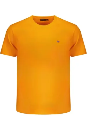 Napapijri Tops, Heren, Oranje, 2Xl, Katoen, Oranje Katoenen T-shirt