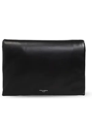 Dolce & Gabbana Tassen, Heren, Zwart, ONE Size, Leer, Leren schoudertas