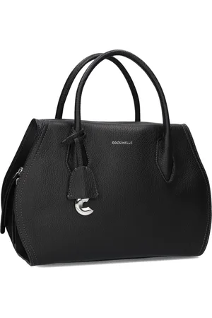 Coccinelle Tassen, Dames, Zwart, ONE Size, Leer, Zwarte leren handtas Lord