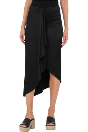 Moschino Rokken, Dames, Zwart, M, Zwarte rok met voorplooi