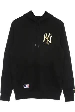 New Era Sweatshirts & Hoodies, Heren, Zwart, S, Katoen, Yankees Logo Hoodie Zwart/Goud