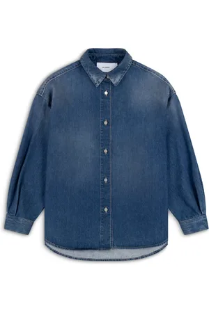 Axel Arigato Blouses & Shirts, Dames, Blauw, M, Denim, Sasha Oversized Shirt