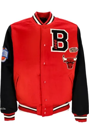 Mitchell & Ness Jassen, Heren, Rood, M, Wol, Chicago Bulls Varsity Jacket Rood/Zwart