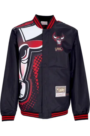 Mitchell & Ness Jassen, Heren, Veelkleurig, S, Polyester, Chicago Bulls NBA Bomberjack Zwart