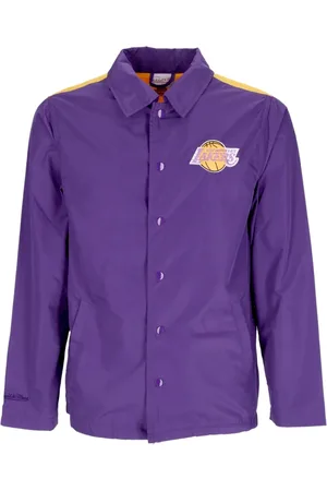 Mitchell & Ness Jassen, Heren, Paars, L, Polyester, NBA Big Face Coach Jack Paars