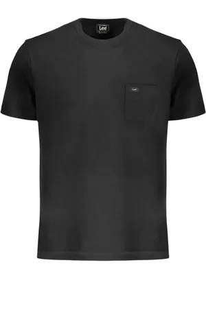 Lee Tops, Heren, Zwart, XL, Katoen, Zwart Katoenen T-shirt