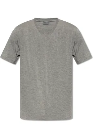 Hanro Tops, Heren, Grijs, S, V-hals T-shirt