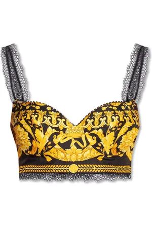 VERSACE Tops, Dames, Geel, S, Gestreepte tanktop