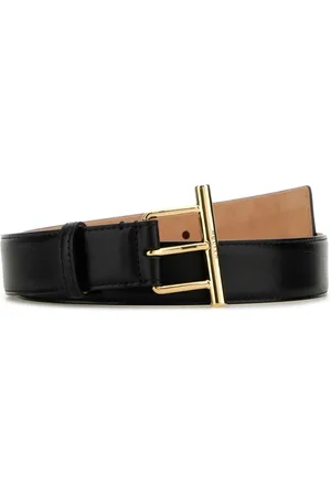 Alexander McQueen Accessoires, Dames, Zwart, 85 CM, Klassieke Zwarte Leren Riem