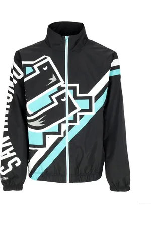 Mitchell & Ness Jassen, Heren, Zwart, S, Polyester, NBA Exploded Logo Windbreaker Jas