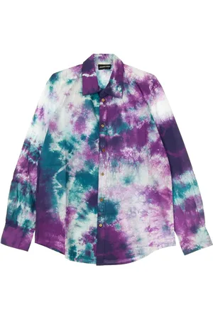 MAUNA KEA Overhemden, Heren, Veelkleurig, S, Katoen, Tie Dye Longsleeve Shirt