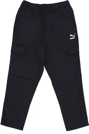 PUMA Broeken, Heren, Zwart, M, Katoen, Zwarte Geweven Cargo Broek