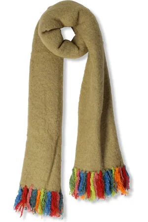 NOTRE-V Accessoires, Dames, , ONE Size, Polyester, Elodie Sjaal met Kleurrijke Franjes