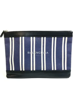 Balenciaga Pre-owned, Dames, Blauw, ONE Size, Pre-owned Fabric clutches