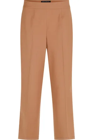 Betty Barclay Broeken, Dames, Bruin, 3Xl, Polyester, Regular Fit Culotte in effen kleur