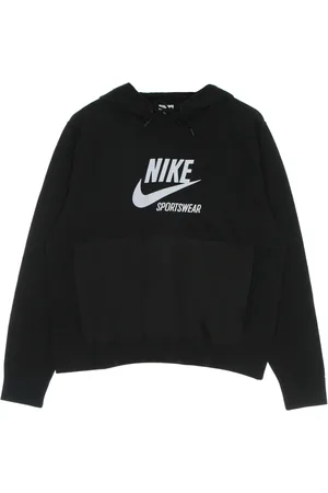 Nike Sweatshirts & Hoodies, Dames, Zwart, L, Katoen, Zwarte Fleece Hoodie met Koord