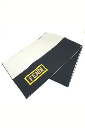Fendi Pre-owned, Dames, Zwart, ONE Size, Wol, Pre-owned Wool scarves