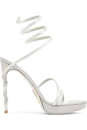 RENE CAOVILLA Schoenen, Dames, Grijs, 39 EU, Grijze Strappy Sandalen