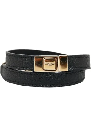 Saint Laurent Pre-owned, Dames, Zwart, ONE Size, Pre-owned Leather belts