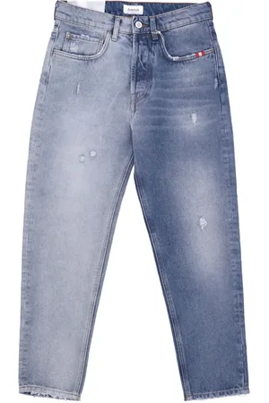 AMISH Jeans, Heren, Blauw, W28, Denim, Slim Fit Denim Jeans Two Face
