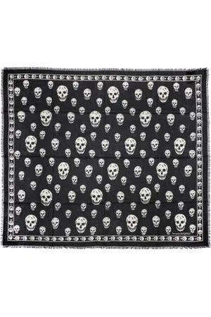 Alexander McQueen Accessoires, Dames, Zwart, ONE Size, Silk scarves