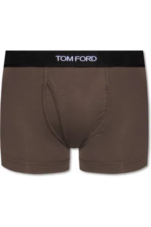 Tom Ford Ondergoed, Heren, Bruin, S, Katoen, Boxers met Logo
